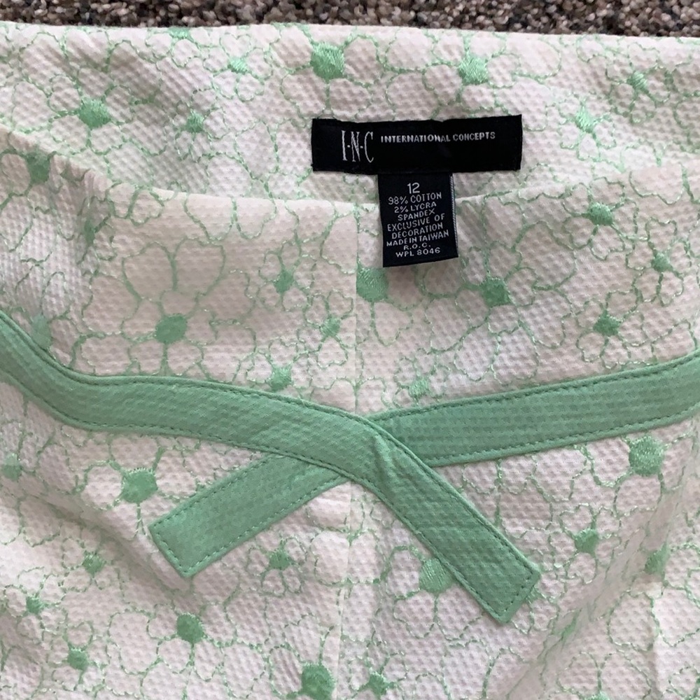INC Embroidered Capris